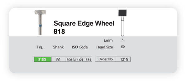 فرز الماسی سانی چرخی لبه مربعی توربین 818 Square Edge Wheel