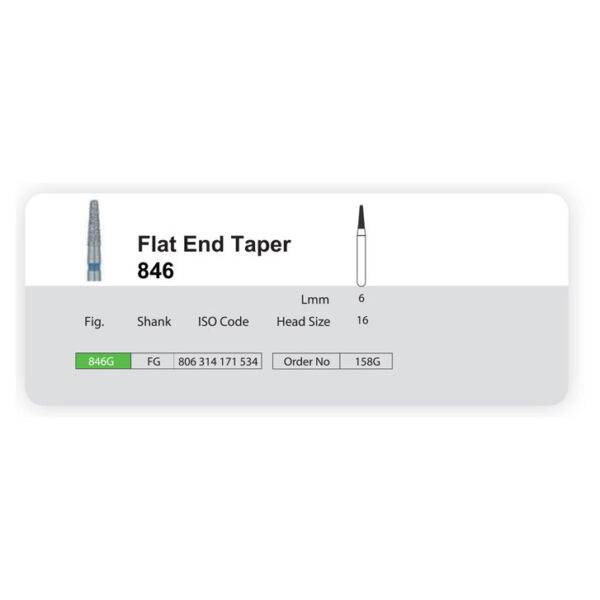 فرز الماسی سانی مدل مخروطی ته صاف توربین 846 Flat End Taper