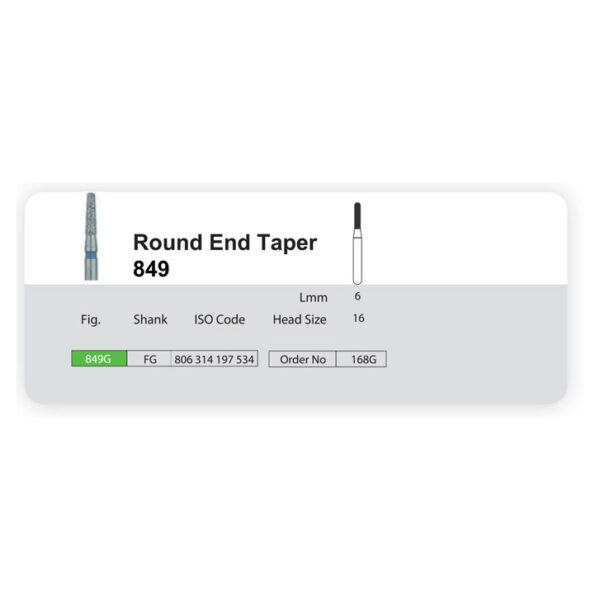 فرز الماسی سانی مدل مخروطی ته گرد توربین 849 Round End Tapers